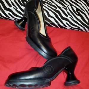 Fluevog Lily Darling black 3" heels. Size 8